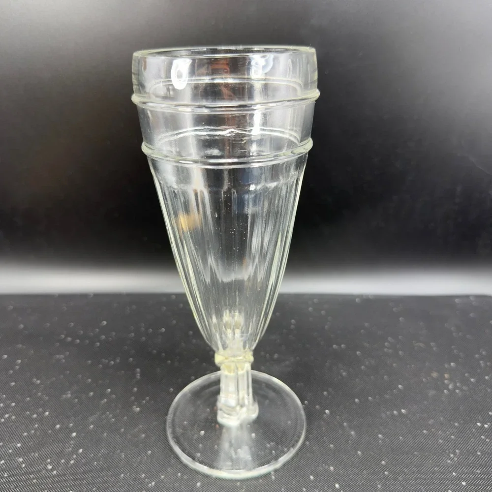 Indiana Glass‎ Cornucopia Horn of Plenty Footed Barware Glasses Cups set 2 VTG